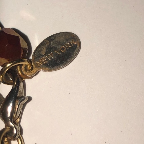 VTG Rachel Reinhardt Garnet Colour Crystal Beaded Collar Bib Necklace 11” -  14” - Picture 6 of 6